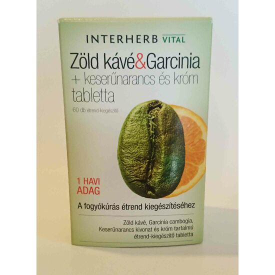 Interherb Zöld kávé & Garcinia tabletta – 60db